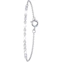 Lucardi Dames Zilveren tennisarmband met zirkonia - Armband - 925 Zilver - Zilver - 21 cm
