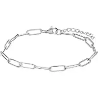 Lucardi Dames Stalen armband closed forever 4mm - Armband - Staal - Zilver - 19 cm
