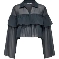 ONLY - ONLSUZZI L/S FRILL TIE TOP OX WVN - Meisjes - Blouses