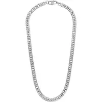 Lucardi Kinder Stalen ketting gourmet - Ketting - Staal - Zilver - 45 cm