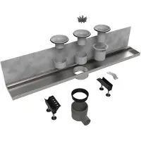 Easy drain Easydrain Multi Wall douchegoot 80 cm. zijuitloop zonder rooster Rvs