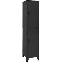 vidaXL Lockerkast 38x45x180 cm staal antracietkleurig