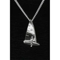 MOOYE ® - Collectie Zilveren Zeilboot Laser ketting hanger