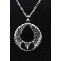 MOOYE ® - Collectie Zilveren Arend in vleugelring ketting hanger