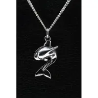 MOOYE ® - Collectie Zilveren Dolfijn ketting hanger - bewegende staart