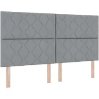 vidaXL LED-bed met opbergruimte en matras, lichtgrijs, 180 x 200 cm, stof