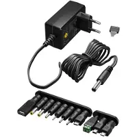 Goobay Universele adapter regelbaar 3V tot 12V (12V, 1.5A, 18W Max, 123accu huismerk)