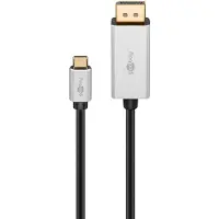 Goobay USB-C naar DisplayPort 8K 60Hz kabel | aluminium | 2 meter