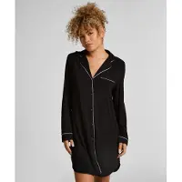 Hunkemoller Nachthemd 'Essential' zwart / wit