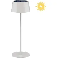 Goobay LED-tafellamp | warm wit | dimbaar | oplaadbaar (solar/USB-C) | wit | IP44