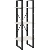 vidaXL Boekenkast met 3 schappen 40x30x105 cm massief grenenhout wit