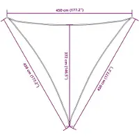 vidaXL Zonnescherm driehoekig 4,5x4,5x4,5 m oxford stof donkergroen