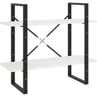 vidaXL Boekenkast met 2 schappen 80x30x70 cm massief grenenhout wit