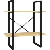 vidaXL Boekenkast met 2 schappen 60x30x70 cm massief grenenhout