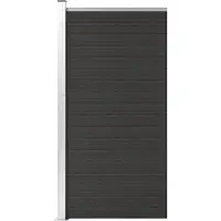 vidaXL Schuttingpaneel 95x186 cm HKC zwart