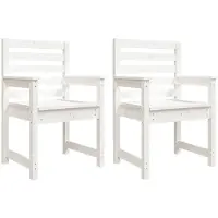 vidaXL Tuinstoelen 2 st 60x48x91 cm massief grenenhout wit