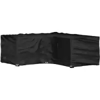 vidaXL Tuinmeubelhoezen met 12 oogjes L-vormig 185x185x70 cm