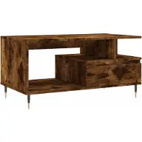 vidaXL Salontafel, gerookt eikenfineer, 90x49x45 cm, houtvezelplaat