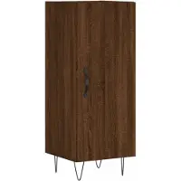 vidaXL Dressoir 34,5x34x90 cm bewerkt hout bruin eikenkleur