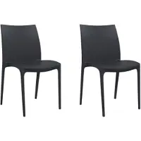 vidaXL Tuinstoelen 2 st 50x46x80 cm polypropeen antracietkleurig
