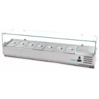 Maxima Opzetkoelvitrine - 160 cm - 7 x 1/3 GN Bakken
