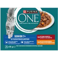 Purina One Senior Pouch Rund & Kip 8 x 85 gr