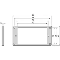 Boston HF3030BK Flat Black Humbucker Frame 3x3mm