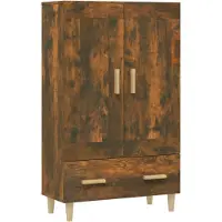 vidaXL Hoge kast 70x31x115 cm bewerkt hout gerookt eikenkleurig