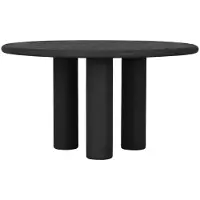DTP Home Dining table Clio round 140 PEPPER,76xØ140 cm, mortex (Zwart, 140x140x76 diameter: 140cm)