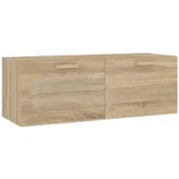 vidaXL Wandkast 100x36,5x35 cm bewerkt hout sonoma eikenkleurig