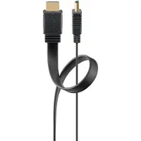 Pro HDMI kabel | plat | HDMI2.1 (8K 60Hz + HDR) | CCS | zwart | 2 meter