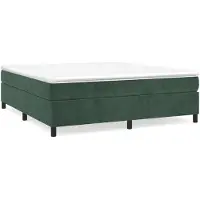 vidaXL Boxspring zonder matras fluweel donkergroen 140x220 cm