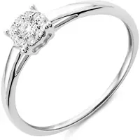 Diamant L'Eternel Ring 'Ring aus 375 Weißgold mit Diamant' zilver