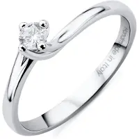 Diamant L'Eternel Ring 'Ring aus 750 Weißgold mit 0.12 Karat Diamant' zilver