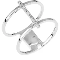 Diamant L'Eternel Ring 'Ring aus 375 Weißgold mit Diamant' zilver