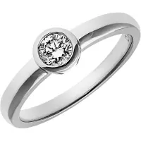 Diamant L'Eternel Ring 'Ring aus 750 Weißgold mit 0.25 Karat Diamant' zilver