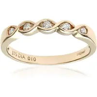 Diamant L'Eternel Ring 'Eternity-Ring aus 375 Gelbgold mit 0.10 Karat Diamant gedreht' goud