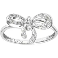 Diamant L'Eternel Ring 'Ring aus 375 Weißgold mit 0.05 Karat Diamant' zilver