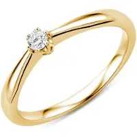 Diamant L'Eternel Ring 'Solitär-Ring aus 375 Gelbgold mit 0.09 Karat Diamant' goud