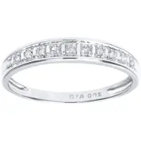 Diamant L'Eternel Ring 'Eternity-Ring aus 375 Weißgold mit Diamant' zilver