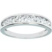 Diamant L'Eternel Ring 'Eternity-Ring aus 375 Weißgold mit Zirkonia' zilver