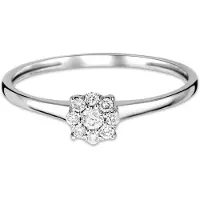 Diamant L'Eternel Ring 'Ring aus 375 Weißgold mit Diamant' zilver