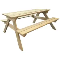 vidaXL Picknicktafel hout 150 x 135 x 71,5 cm online kopen