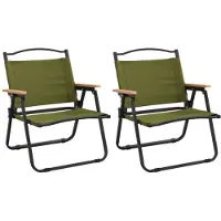 vidaXL Campingstoelen 2 st 54x43x59 cm oxford stof groen
