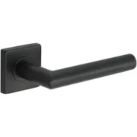 Intergriff Deurkruk (2x) Vita 20mm haaks op vierkant rozet mat zwart PVD gecoat | Zwarte raamsluitingen | Zwarte raamsluitingen | Zwarte raamsluitingen | Zwarte