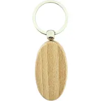Combicraft Blanco houten sleutelhanger ovaal 54x30mm - verpakking 50 stuks