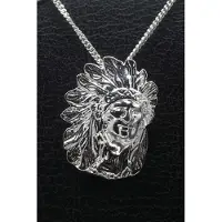 MOOYE ® - Collectie Zilveren Indiaan ketting hanger - middel