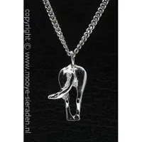 MOOYE ® - Collectie Zilveren Paard achterkant ketting hanger