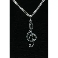 MOOYE ® - Collectie Zilveren Muzieksleutel ketting hanger - 3