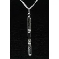 MOOYE ® - Collectie Zilveren Ski ketting hanger - enkel